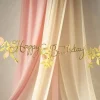 Girlande Banner Happy Birthday gold rosa 1,30m