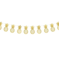 Girlande DIY Ananas goldfarbig 10 Anhänger Länge: 2m