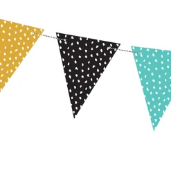 Girlande DIY Dinoparty Wimpel mehrfarbig 8 Anhänger Länge: 1,3m