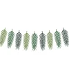 Girlande DIY Palmblätter grün 9 Anhänger Länge: 1,25m
