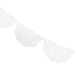 Girlande Fransenbogen klein weiß Länge: 300cm