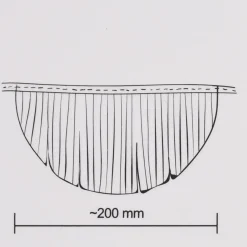 Girlande Fransenbogen klein hellrosa Länge: 300cm