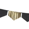 Girlande Fransen schwarz gold 3m
