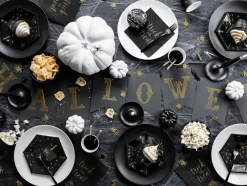 Girlande Halloween aus Papier schwarz gold 20x175cm