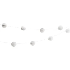 Girlande Mini Wabenbälle weiß 2m von Rico Design