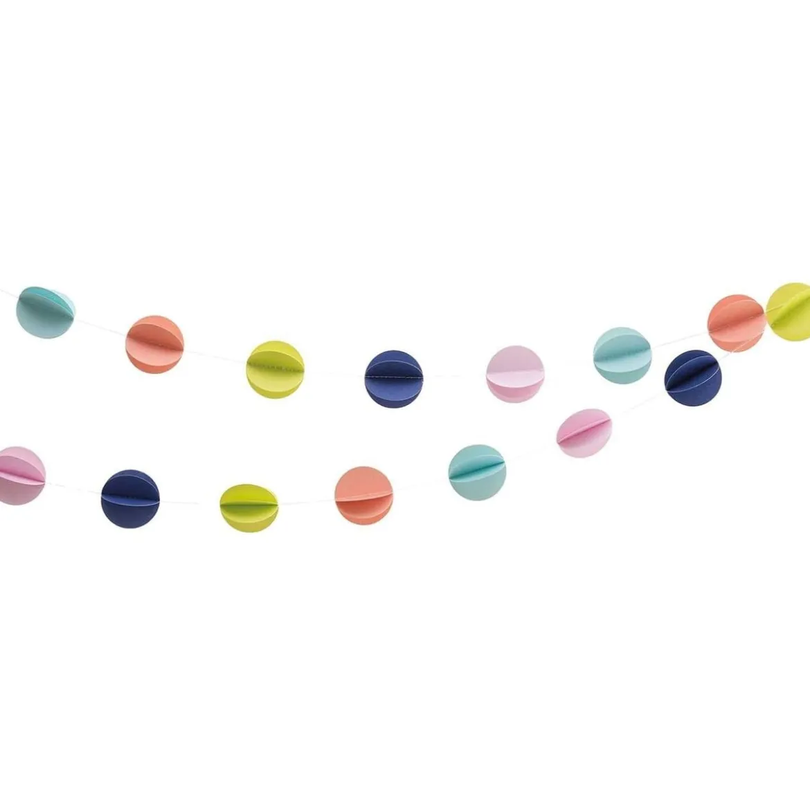 Girlande Papierbälle bunt 1,5m von Rico Design