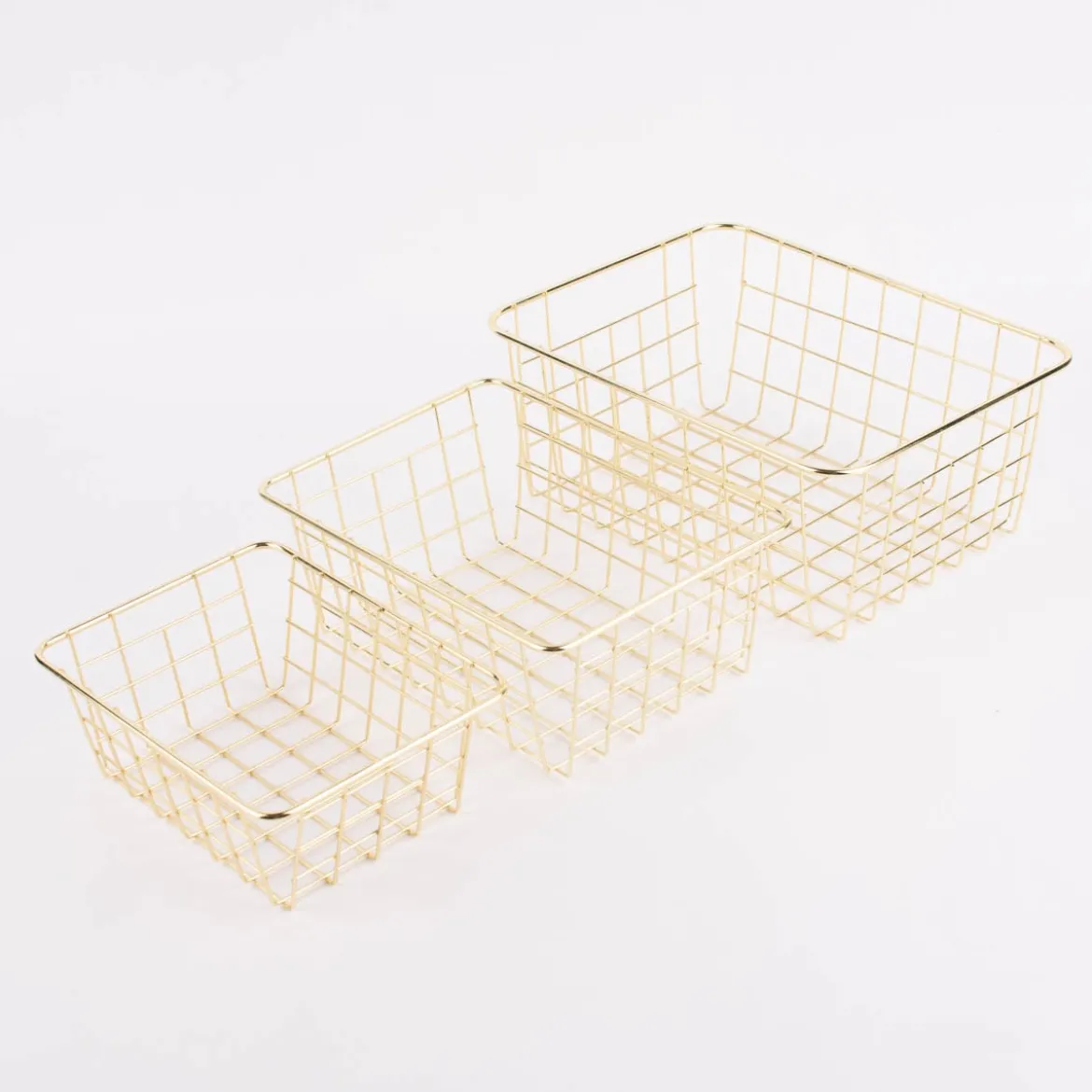 Gitter Korb Metall klein goldfarbig 20x15,5x8cm
