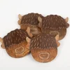 Glasuntersetzer Highland Cow aus Mangoholz 4er Set von Sass & Belle