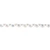 Glitzer Blumen Pailletten Wellen Band silber farbig Breite: 1cm