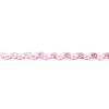 Glitzer Blumen Pailletten Wellen Band rosa Breite: 1cm