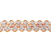 Glitzer Pailletten Band breit orange Breite: 2,5cm