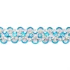 Glitzer Pailletten Band breit aqua Breite: 2,5cm