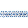 Glitzer Pailletten Band breit kobaltblau Breite: 2,5cm
