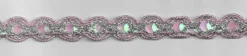 Glitzer Pailletten Band rosa Breite: 1,5cm