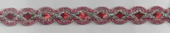 Glitzer Pailletten Band rot Breite: 1,5cm
