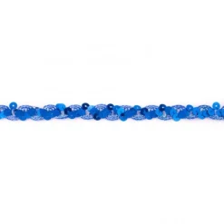 Glitzer Pailletten Zacken Band blau Breite: 1,5cm
