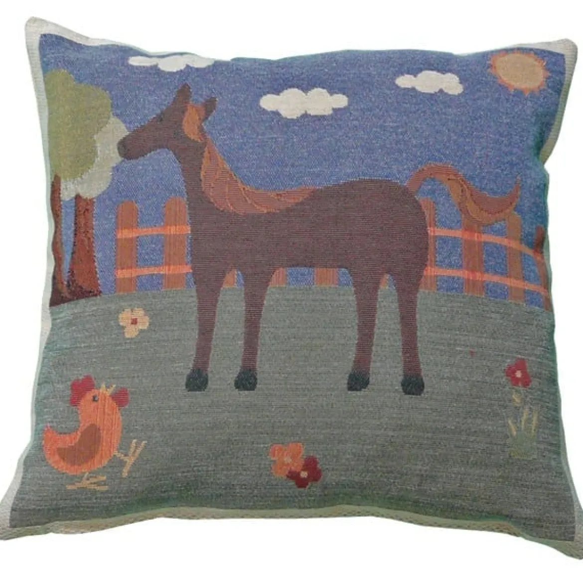 Gobelin Kissenhülle Kissenbezug Pferd 42x42