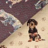 Gobelin Premium Dekostoff Little Dachshund Dackel beige braun 1,4m Breite