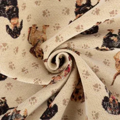 Gobelin Premium Dekostoff Little Dachshund Dackel beige braun 1,4m Breite