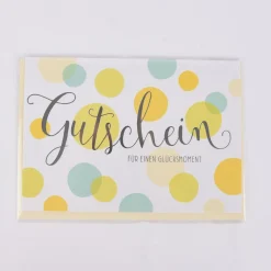 Grafik Werkstatt Doppelkarte Gutschein für einen Glücksmoment 12x17cm
