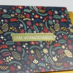 Grafik Werkstatt Doppelkarte Liebe Weihnachtsgrüße dunkelblau 12x17cm
