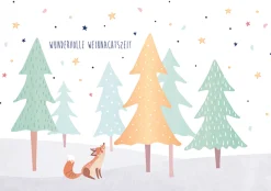 Grafik Werkstatt Doppelkarte Wundervolle Weihnachtszeit 12x17cm