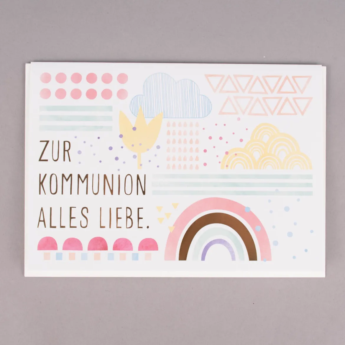 Grafik Werkstatt Doppelkarte Kommunion 12x17cm verschiedene Motive