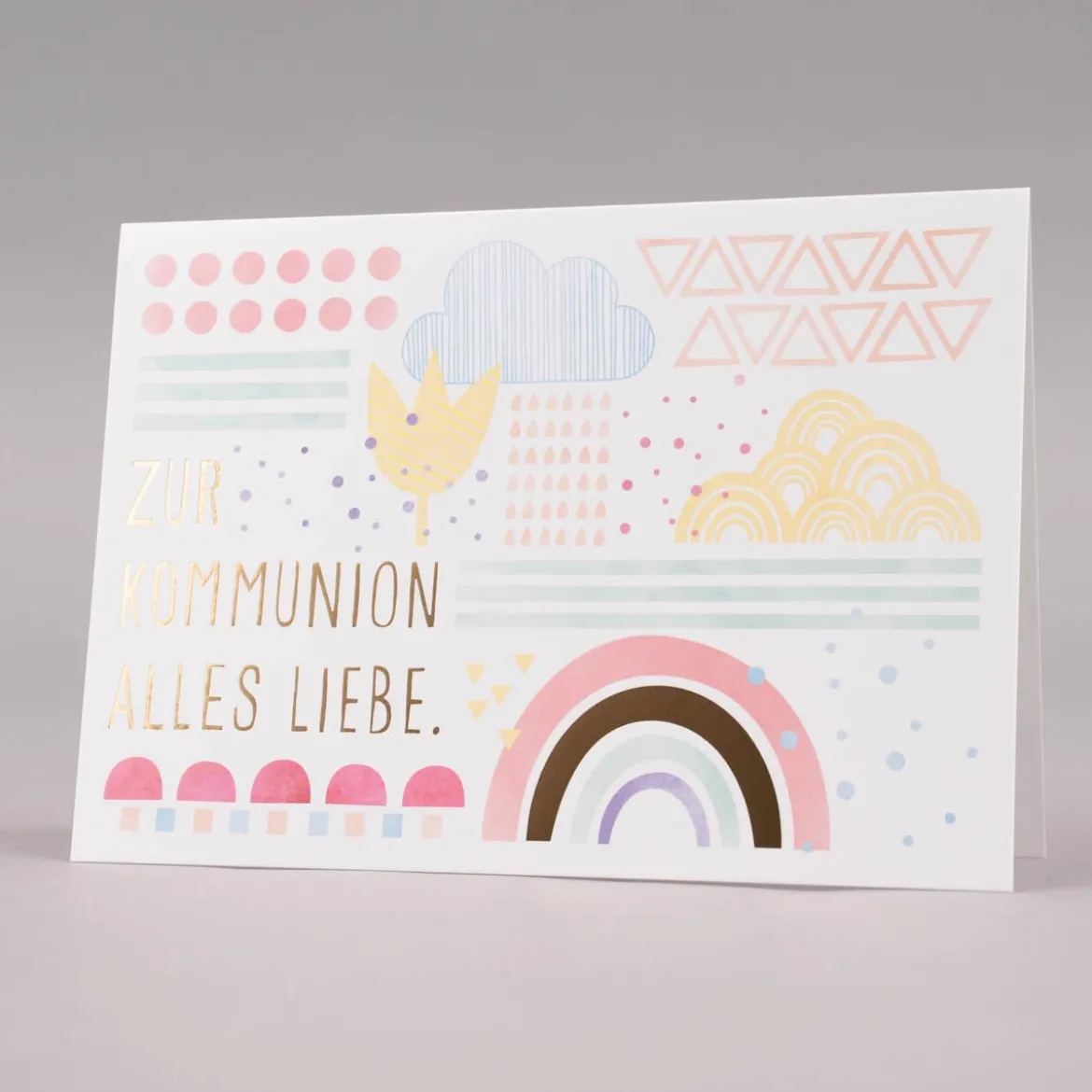 Grafik Werkstatt Doppelkarte Kommunion 12x17cm verschiedene Motive