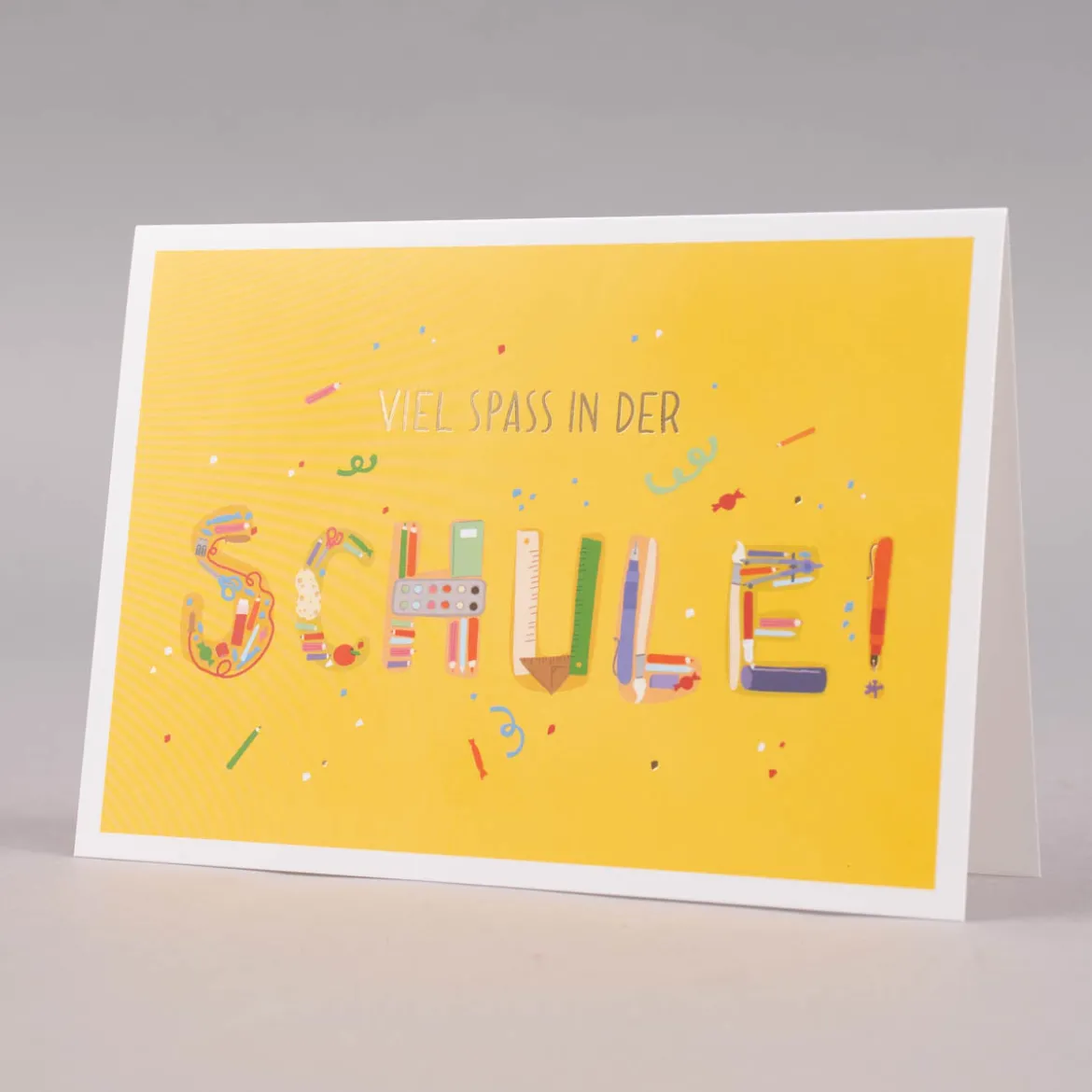 Grafik Werkstatt Doppelkarte Schulstart 12x17cm verschiedene Motive