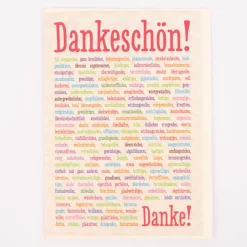 Grafik Werkstatt Doppelkarte Dankeschön! Adjektive beige bunt 12x17cm