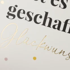 Grafik Werkstatt Doppelkarte Du hast es geschafft! Glückwunsch 12x17cm