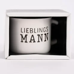 Grafik Werkstatt Espresso Tasse Vintage Lieblingsmann weiß schwarz 95ml