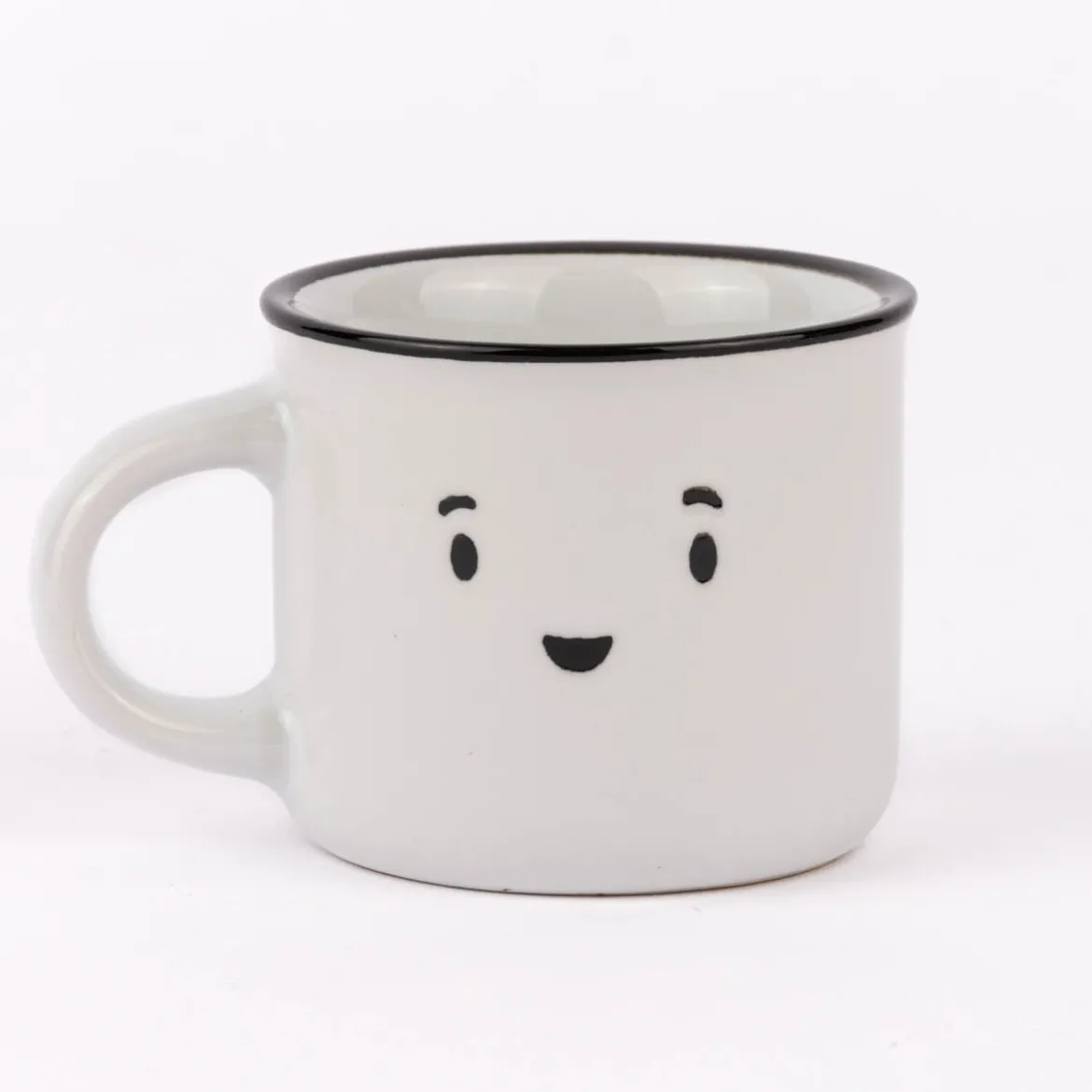 Grafik Werkstatt Espresso Tasse Vintage Gesicht Mann hellgrau schwarz 95ml