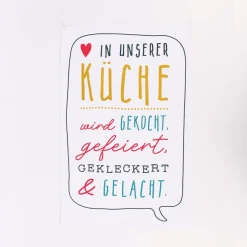 Grafik Werkstatt Geschirrtuch In unserer Küche weiß bunt 45x68cm