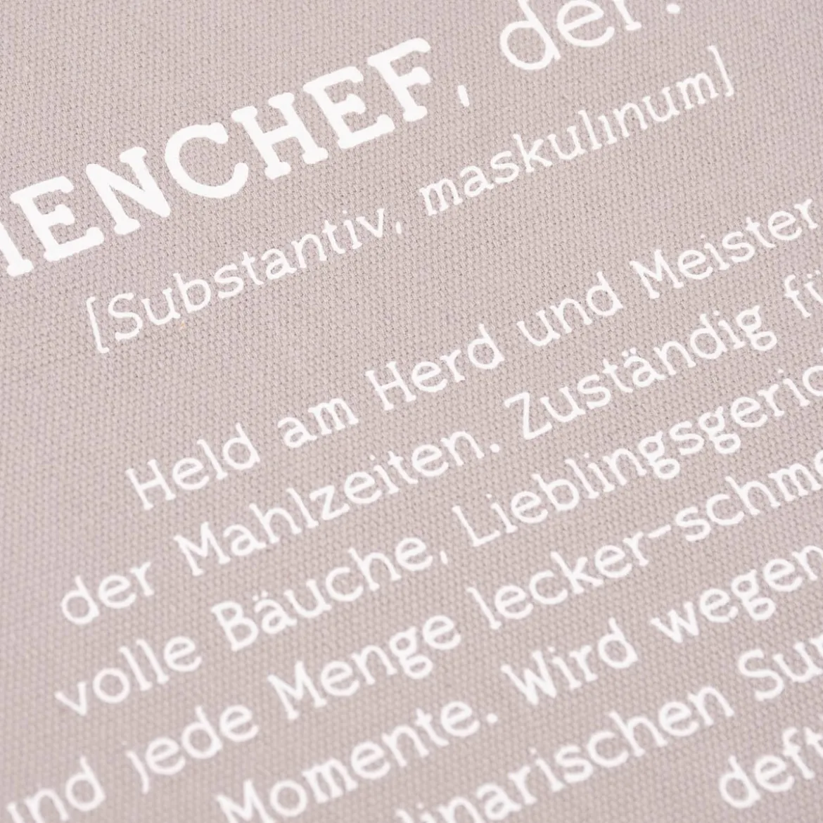 Grafik Werkstatt Geschirrtuch Küchenchef grau weiß 45x68cm