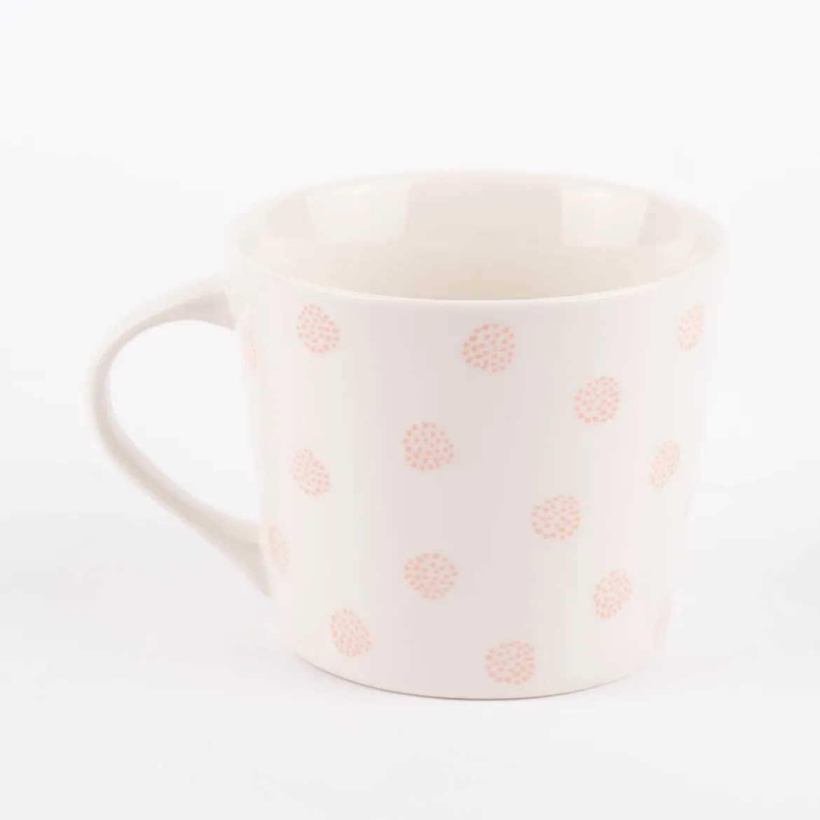 Grafik Werkstatt Goldtasse Mit Kuchen Punkte weiß rosa goldfarbig 420ml