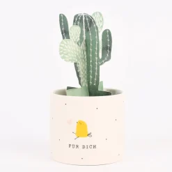 Grafik Werkstatt Mini-Blumentopf Für Dich Küken weiß gelb 6x6,5cm