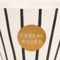 Grafik Werkstatt Müslischale CEREAL KILLER weiß schwarz goldfarbig 14x9cm