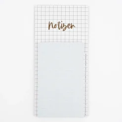Grafik Werkstatt Notizen Magnetblock kariert weiß mint 10x21cm