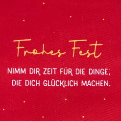 Grafik Werkstatt Ofenhandschuh Weihnachten Frohes Fest Punkte Stern rot 30x18cm