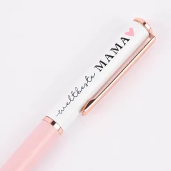 Grafik Werkstatt Premium Kugelschreiber weltbeste Mama rosa weiß 13,5cm
