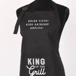 Grafik Werkstatt Schürze verstellbar King of the Grill schwarz weiß 66x85cm