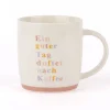 Grafik Werkstatt Tasse Gute Laune Ein guter Tag duftet nach Kaffee weiß bunt 300ml