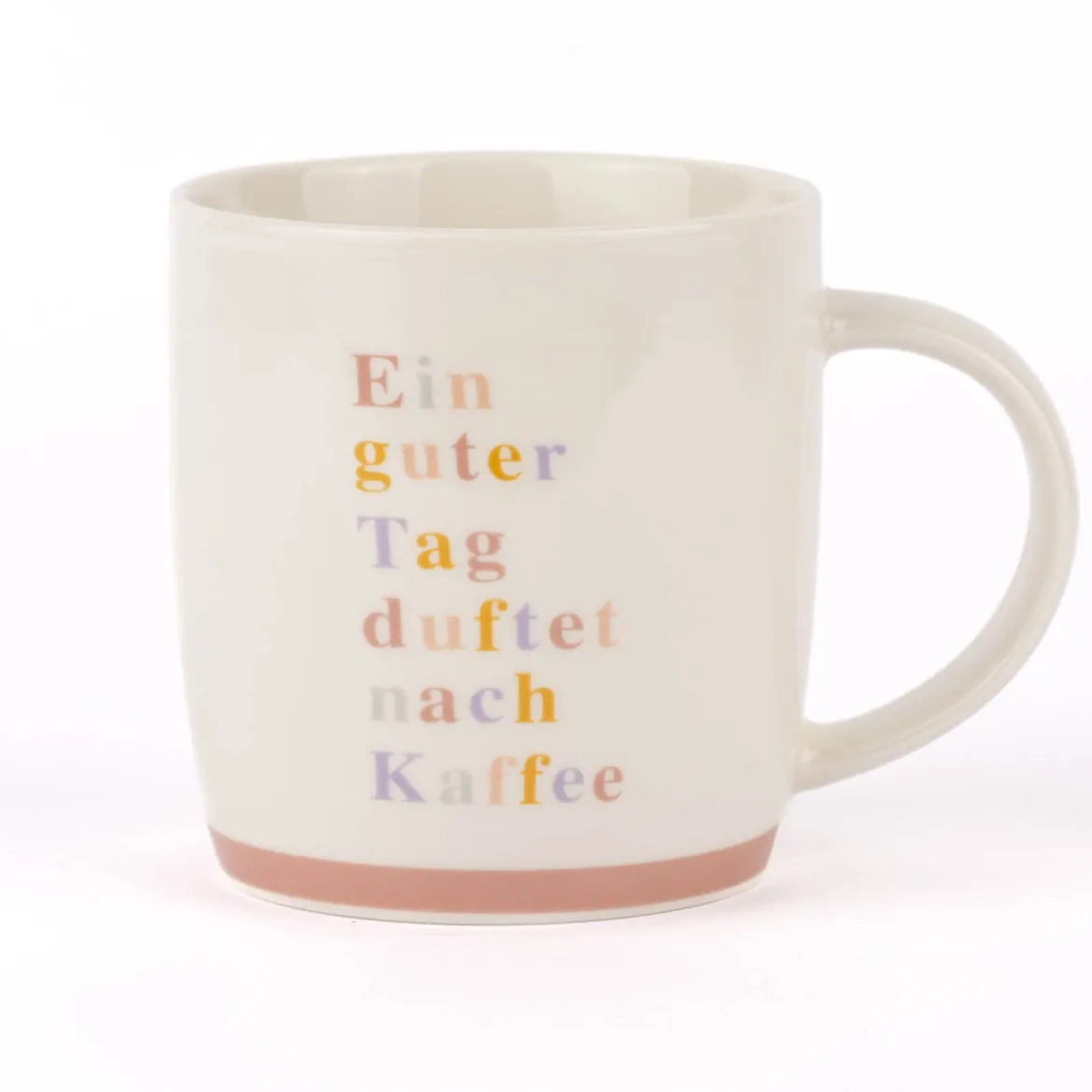 Grafik Werkstatt Tasse Gute Laune Ein guter Tag duftet nach Kaffee weiß bunt 300ml