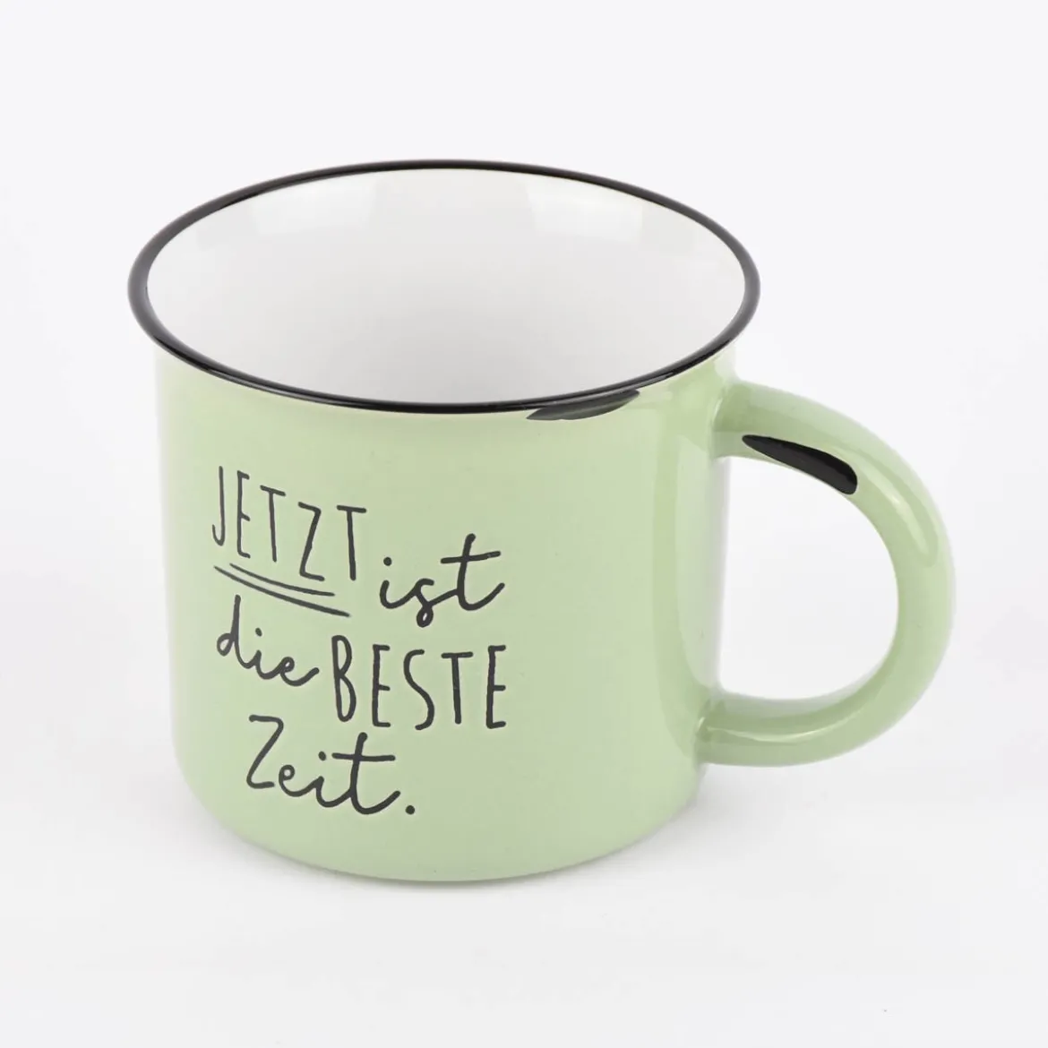 Grafik Werkstatt Tasse Vintage aus Keramik in Emaille-Optik verschiedene Motive 400ml