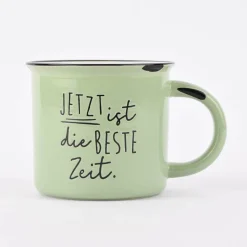 Grafik Werkstatt Tasse Vintage aus Keramik in Emaille-Optik verschiedene Motive 400ml