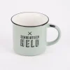 Grafik Werkstatt Tasse Vintage Schreibtisch Held altgrün schwarz 470ml