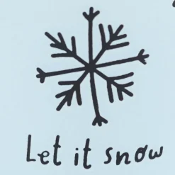 Grafik Werkstatt Tasse Vintage Weihnachten Let it snow hellblau schwarz 400ml