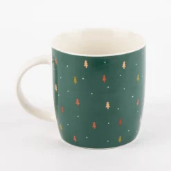 Grafik Werkstatt Tasse Zeit für Weihnachten Tannenbäume dunkelgrün 300ml