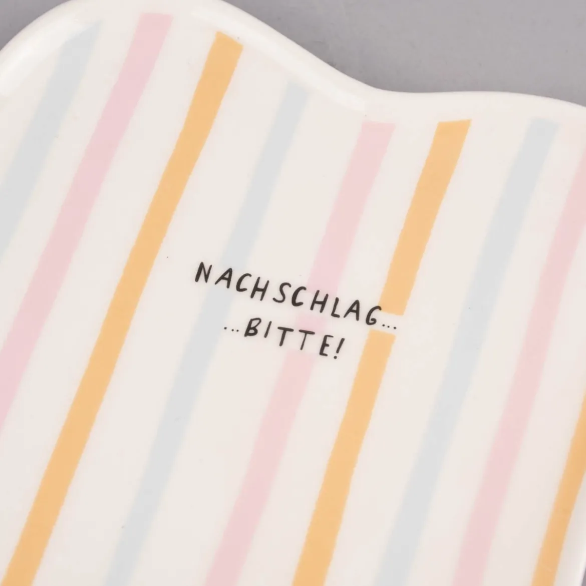 Grafik Werkstatt Toastteller Nachschlag... Bitte! weiß bunt 14,5x15,5cm